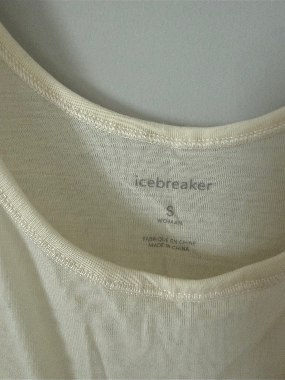 Icebreaker wool Cream Scoop Neck Tank Top - Picture 2 of 5